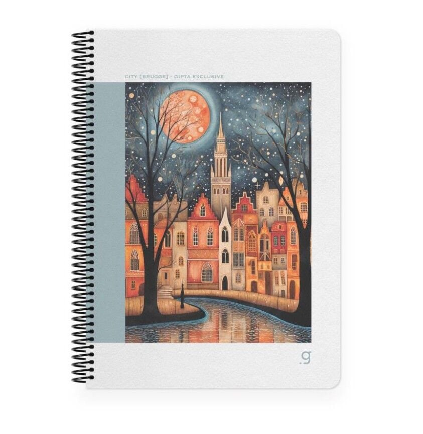 Gıpta Cıty Spiralli Sert Kapak Defter 17x24 80 Yaprak Kareli
