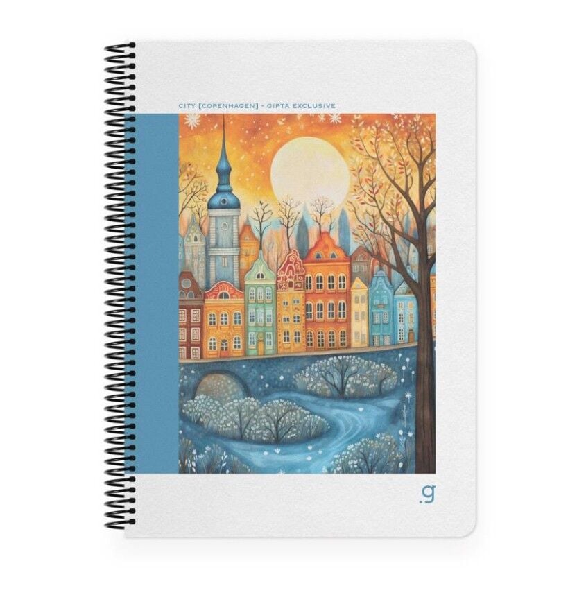 Gıpta Cıty Spiralli Sert Kapak Defter 17x24 80 Yaprak Kareli