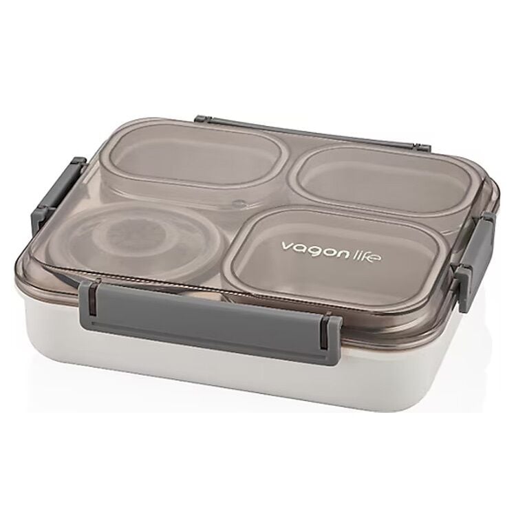 Vagonlife 1200 Ml 4 Bölmeli Paslanmaz Çelik Lunch Box