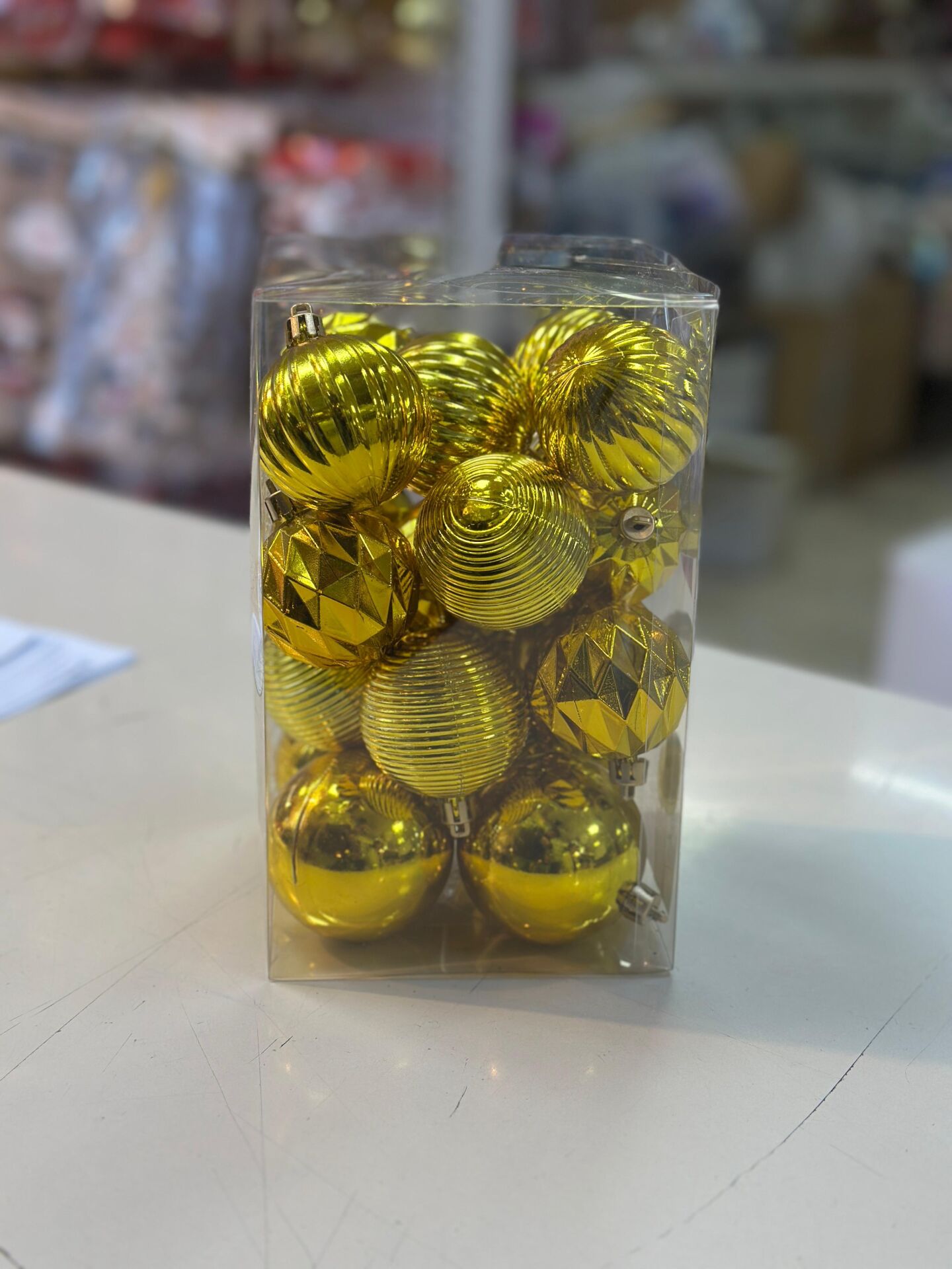 Astaş Yılbaşı Topu Karışık Paket Altın Rengi 20 Li