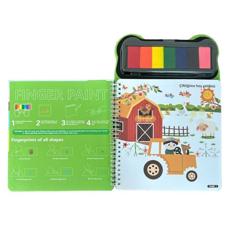 Lino Parmak Boyama Aktivite Kitabı Farm