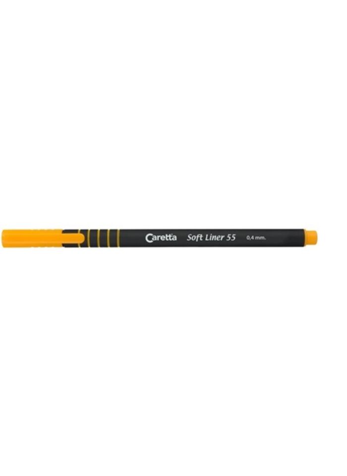 Caretta 55 Soft Liner Keçeli Kalem Sarı Tekli