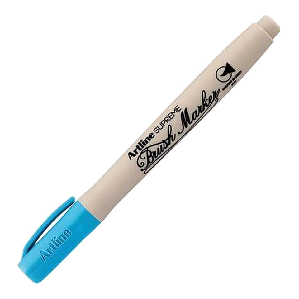 Artline Supreme Brush Marker Esnek Fırça Uçlu Kalem Parlak Mavi