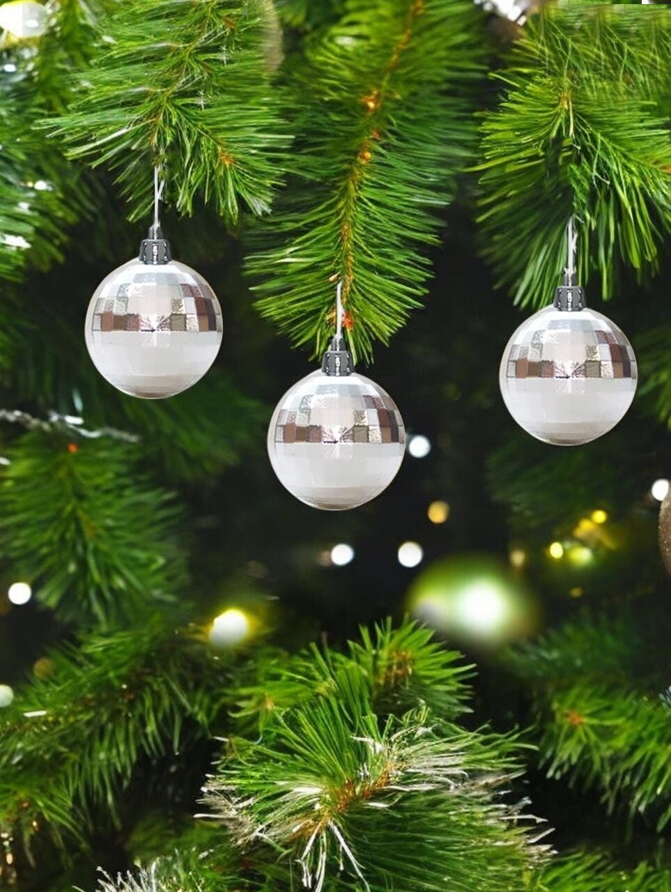 Astaş Elmas Desenli Top 5 Cm Gümüş 6 Lı