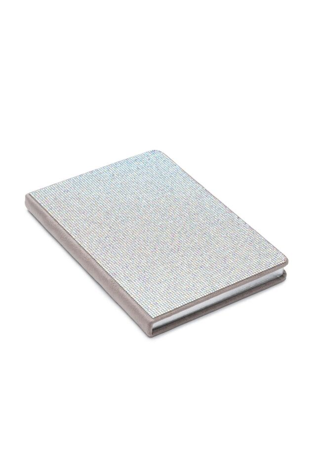 Victorias Journals Diamont Sert Kapak Defter A5 80 Yaprak İvory Çizgili Gümüş