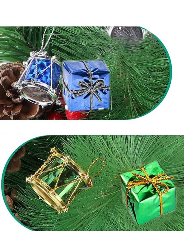 Astaş Karışık Çam Ağacı Süsü Hediye Paketli Ve Davullu 12 Li