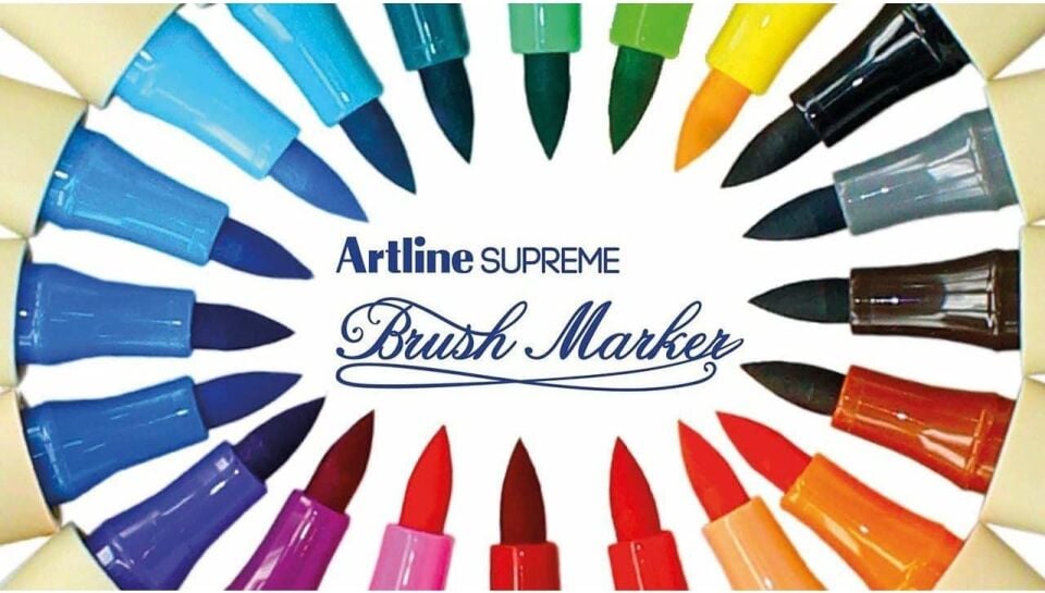 Artline Supreme Brush Marker Esnek Fırça Uçlu Kalem Yeşil