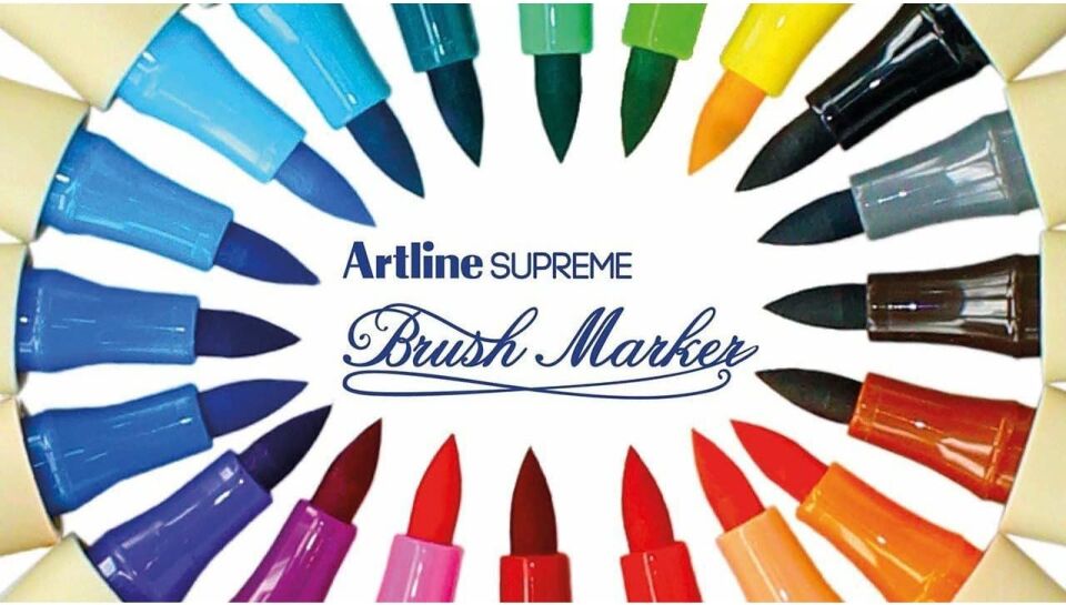 Artline Supreme Brush Marker Esnek Fırça Uçlu Kalem Yeşil