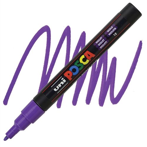 Uni Posca 0.9-1.3 Su Bazlı Poster Markörü Mor
