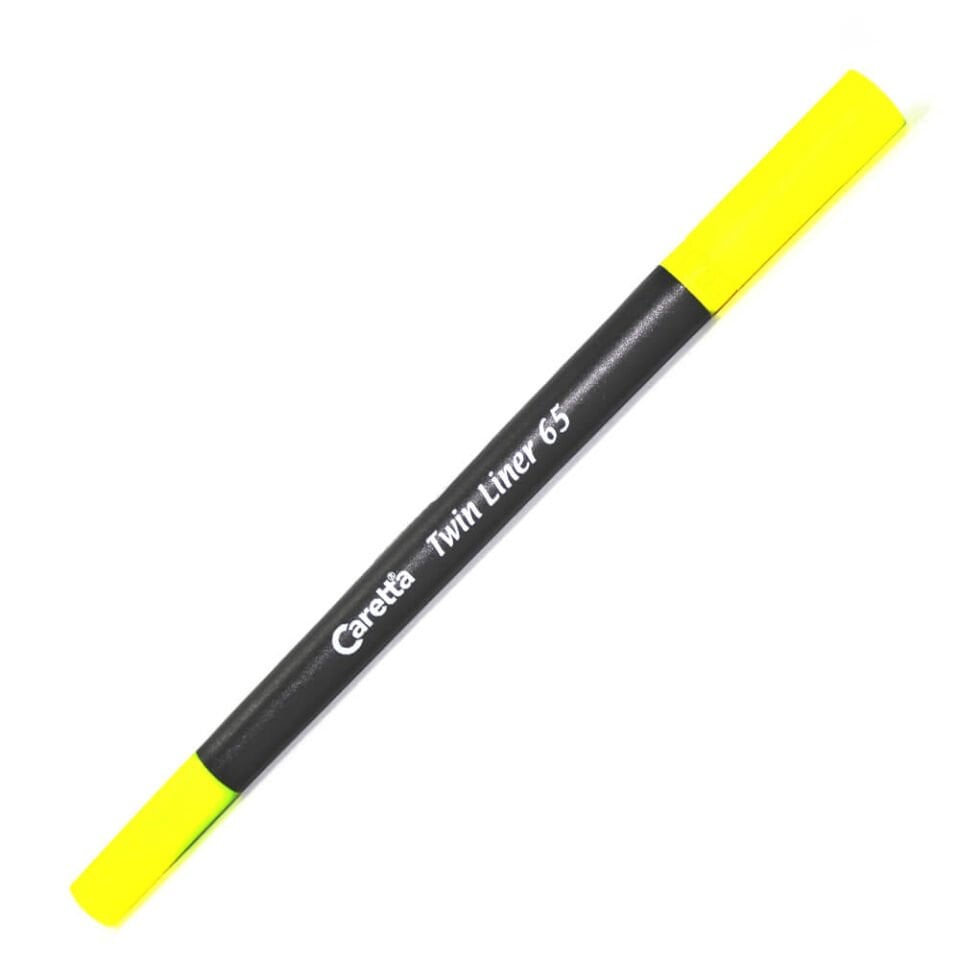 Caretta 65 Twin Liner Çift Uçlu Keçeli Kalem Sarı