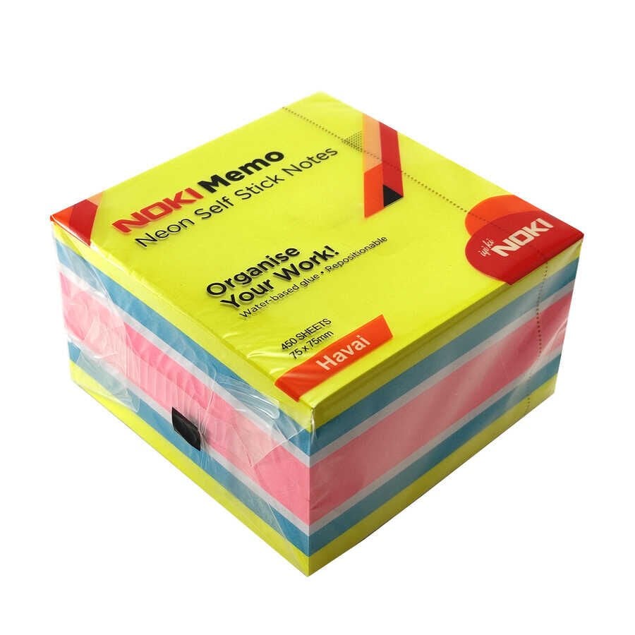 Noki Memo 75x75 Neon Havai Küp Blok 450 Sayfa