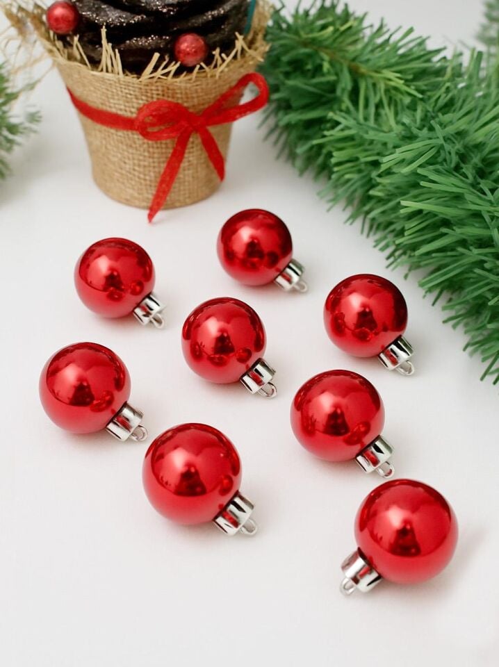 Astaş Yılbaşı Topu 3 Cm 16 Lı Kırmızı