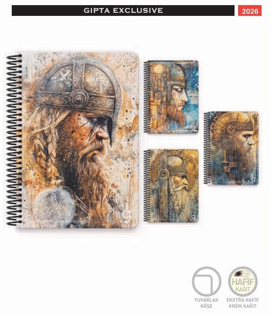 Gıpta North Spiralli Sert Kapak Defter 17x24 80 Yaprak Çizgili