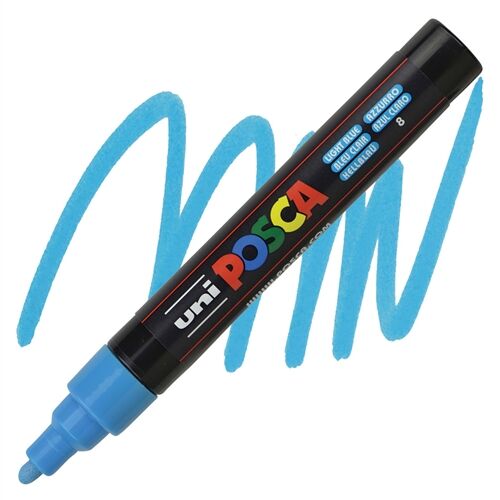 Uni Posca 1.8-2.5 Su Bazlı Poster Markörü Açık Mavi