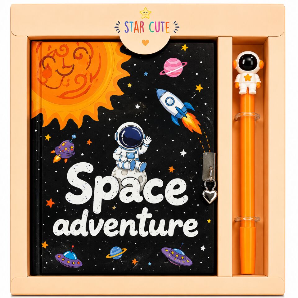 Taros Unick Color Space Adventure Kalemli Kilitli Hatıra Defteri