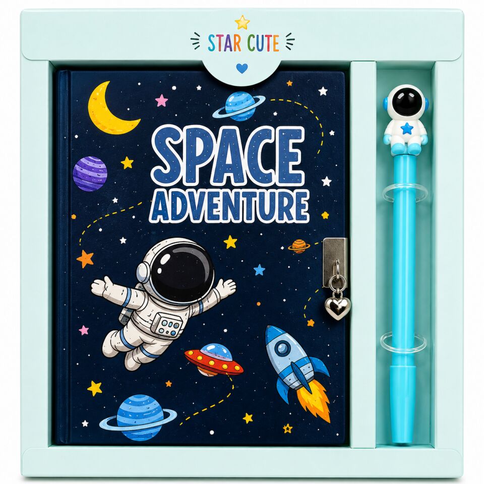 Taros Unick Color Space Adventure Kalemli Kilitli Hatıra Defteri