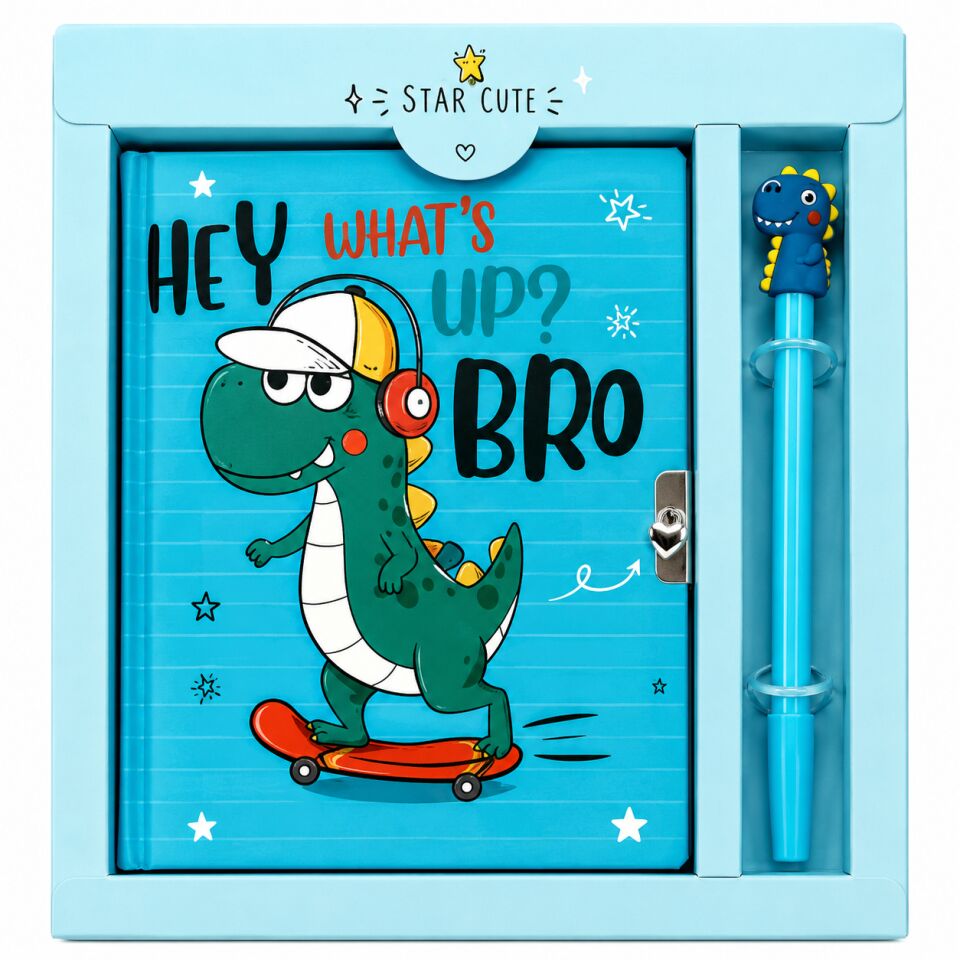 Taros Unick Color Little Dino Kalemli Kilitli Hatıra Defteri