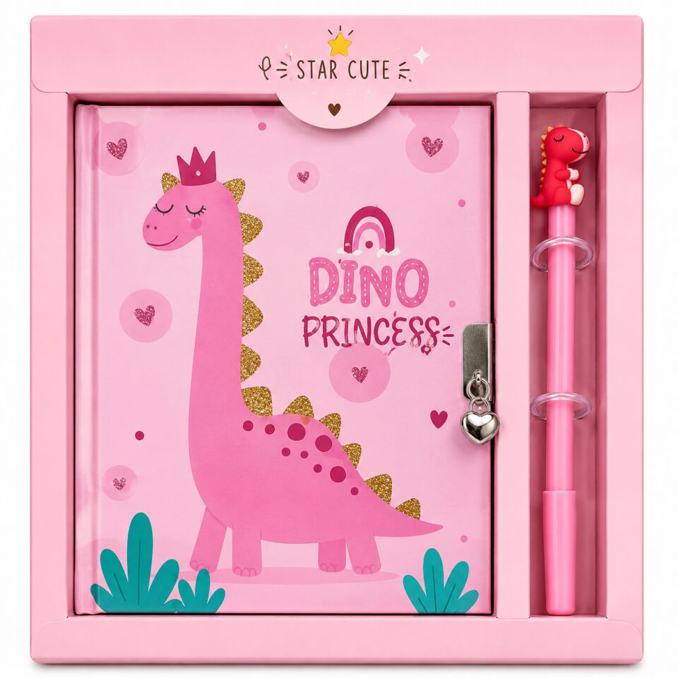 Taros Unick Color Little Dino Kalemli Kilitli Hatıra Defteri