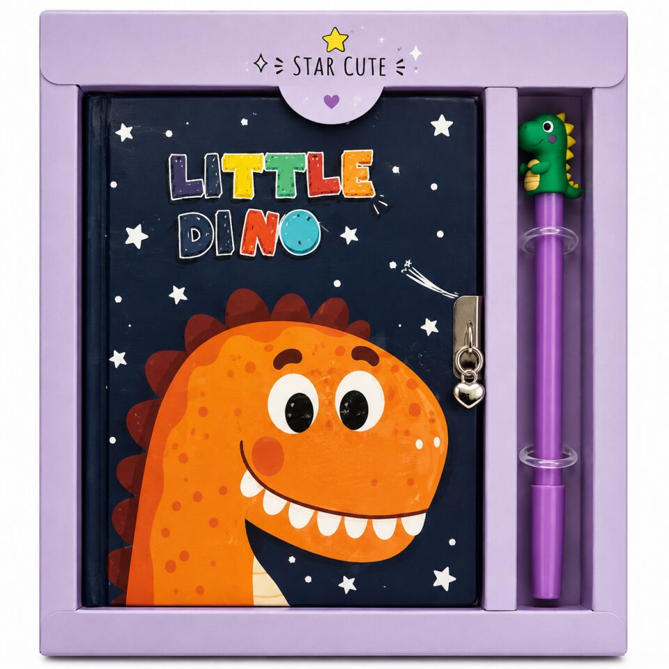 Taros Unick Color Little Dino Kalemli Kilitli Hatıra Defteri