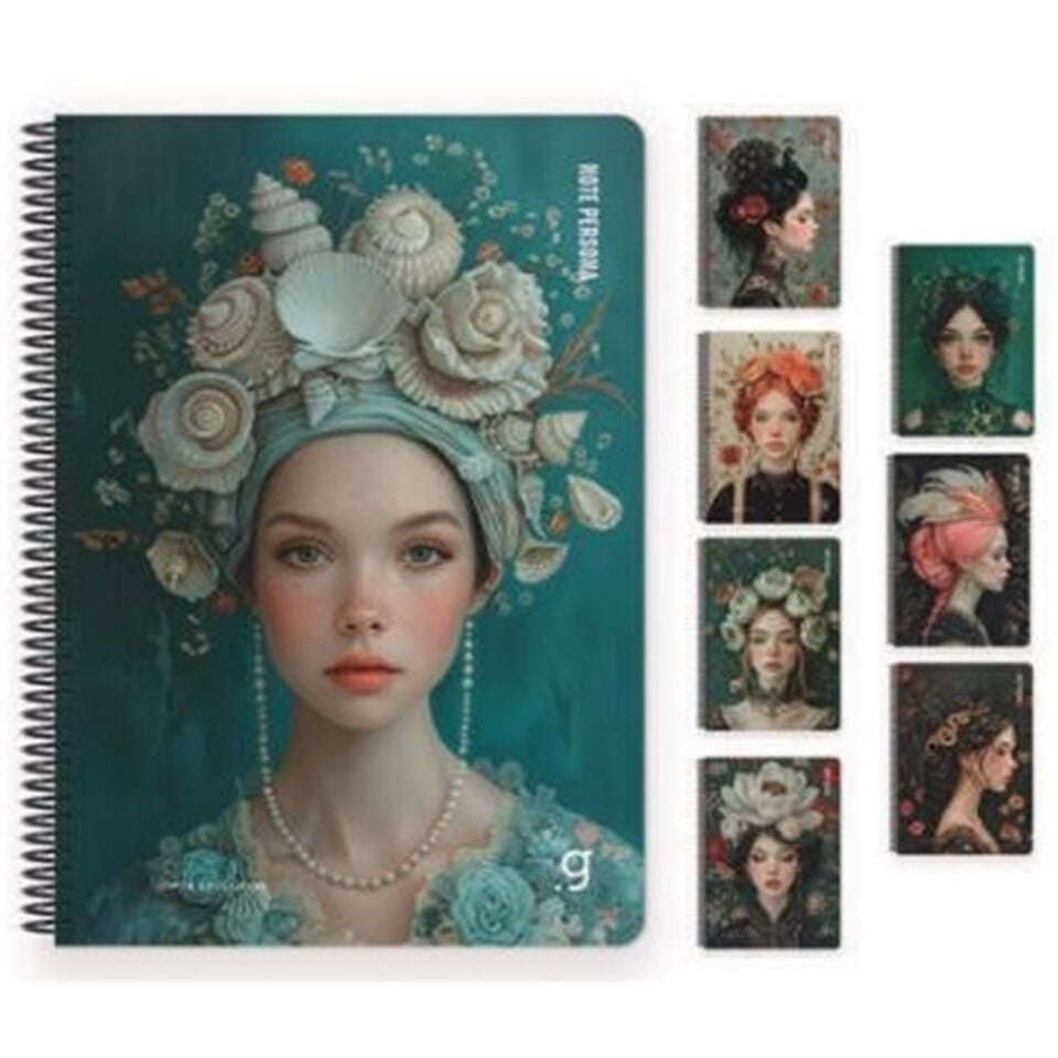Gıpta Note Persona Spiralli Set Kapak Defter 17x24 100 Yaprak Kareli