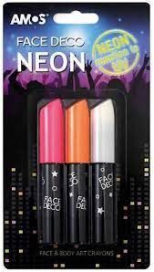 Amos Yüz Boyası Gece Parlayan 3 Lü Blister 10 Mm