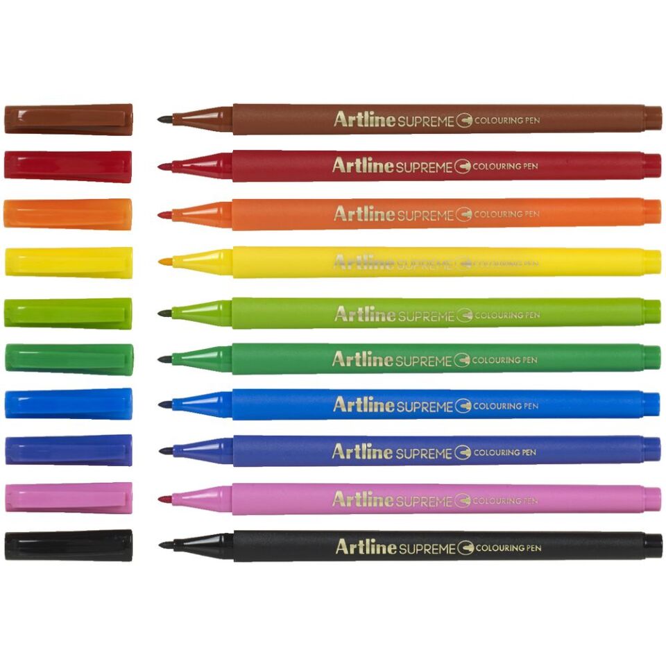 Artline Supreme Coloring Keçe Uçlu Kalem Uç:0,6 Mm Siyah