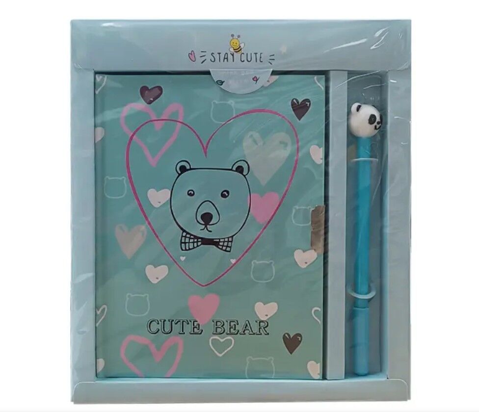 Taros Unick Color Cute Bear Kalemli Kilitli Hatıra Defteri