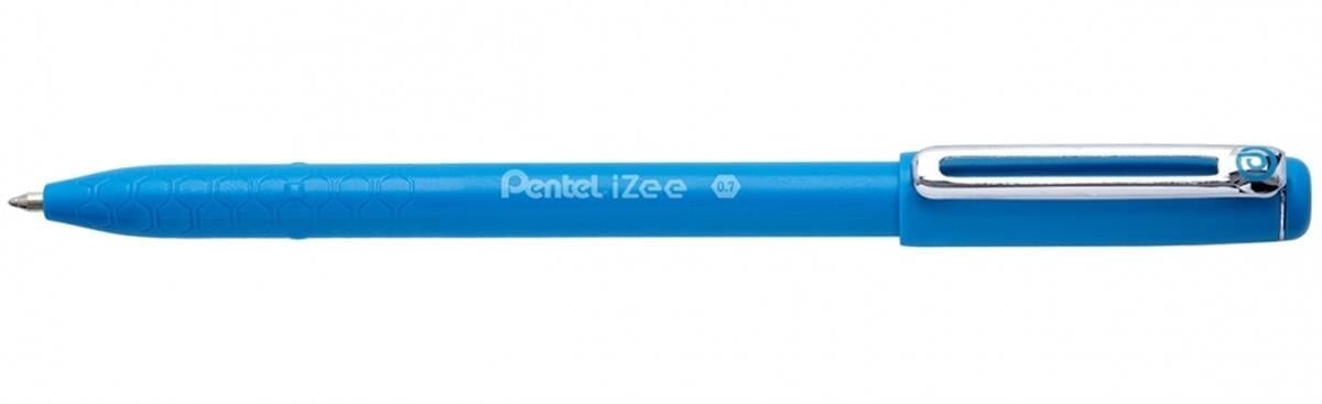 Pentel 0.7 Mm Yağ Bazlı Kapaklı  Roller Kalem İzee Açık Mavi