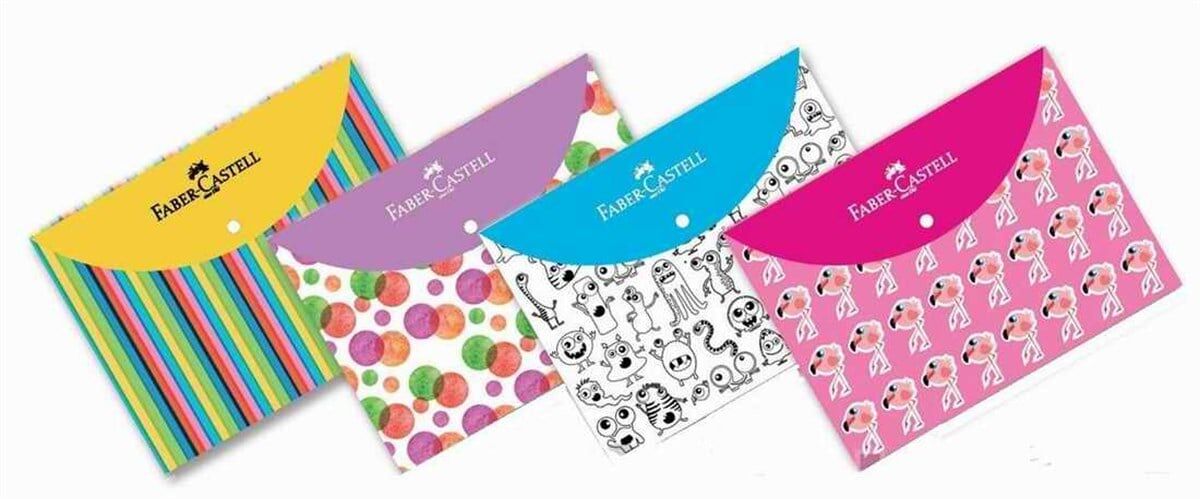 Faber-Castell Çıtçıtlı Dosya 4 Desenli