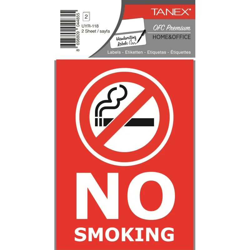 Tanex Uyr-118 No Smokıng Uyarı Etiketi