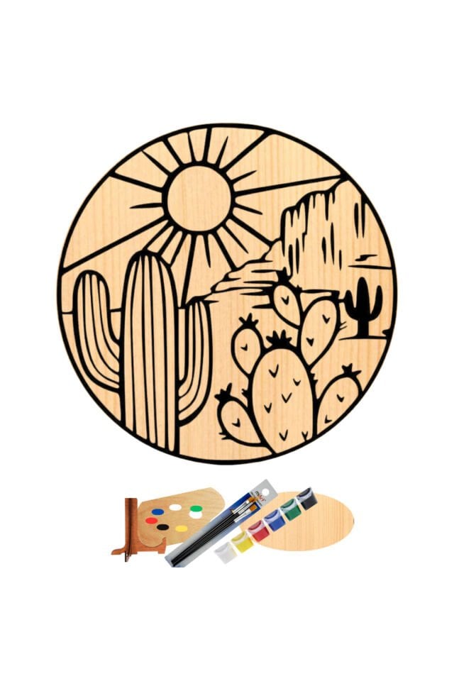 Hipenart Ahşap Tuval 20 Cm Hpnab002