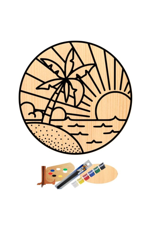 Hipenart Ahşap Tuval 20 Cm Hpnab003