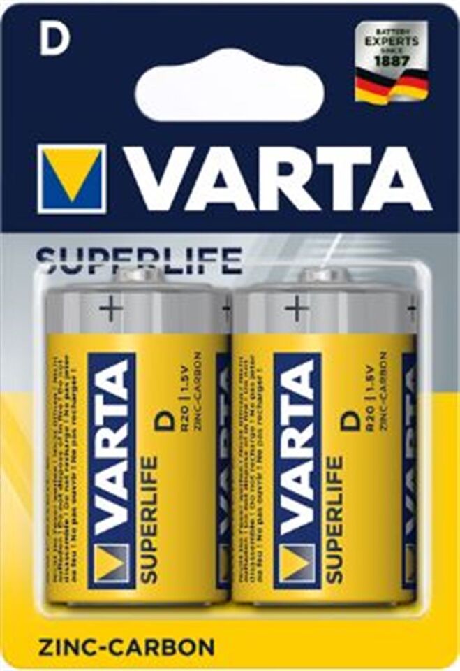 Varta Süperlife Çinko D Pil 2 Li