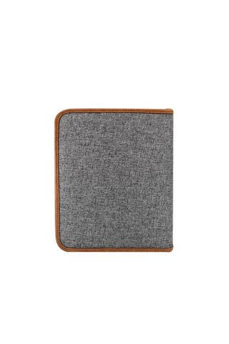 Önder Exculısıve A5 Fermuarlı El Portföyü Koyu Gri