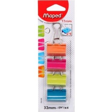 Maped 32 Mm Renkli Kıskaç 4 Lü