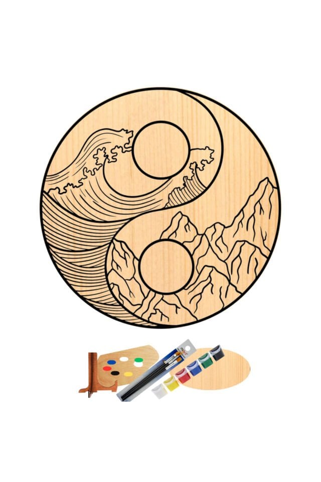 Hipenart Ahşap Tuval 20 Cm Hpnab007