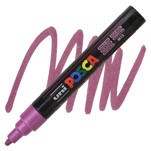 Uni Posca 1.8-2.5 Su Bazlı Poster Markörü Metalik Pembe