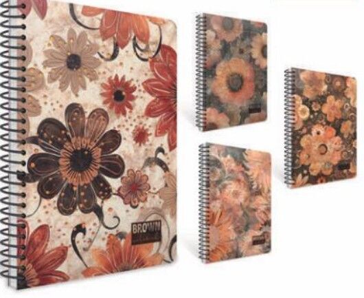 Gıpta Brown Book Spiralli Sert Kapak Defter 17X24 100 Yaprak Kareli