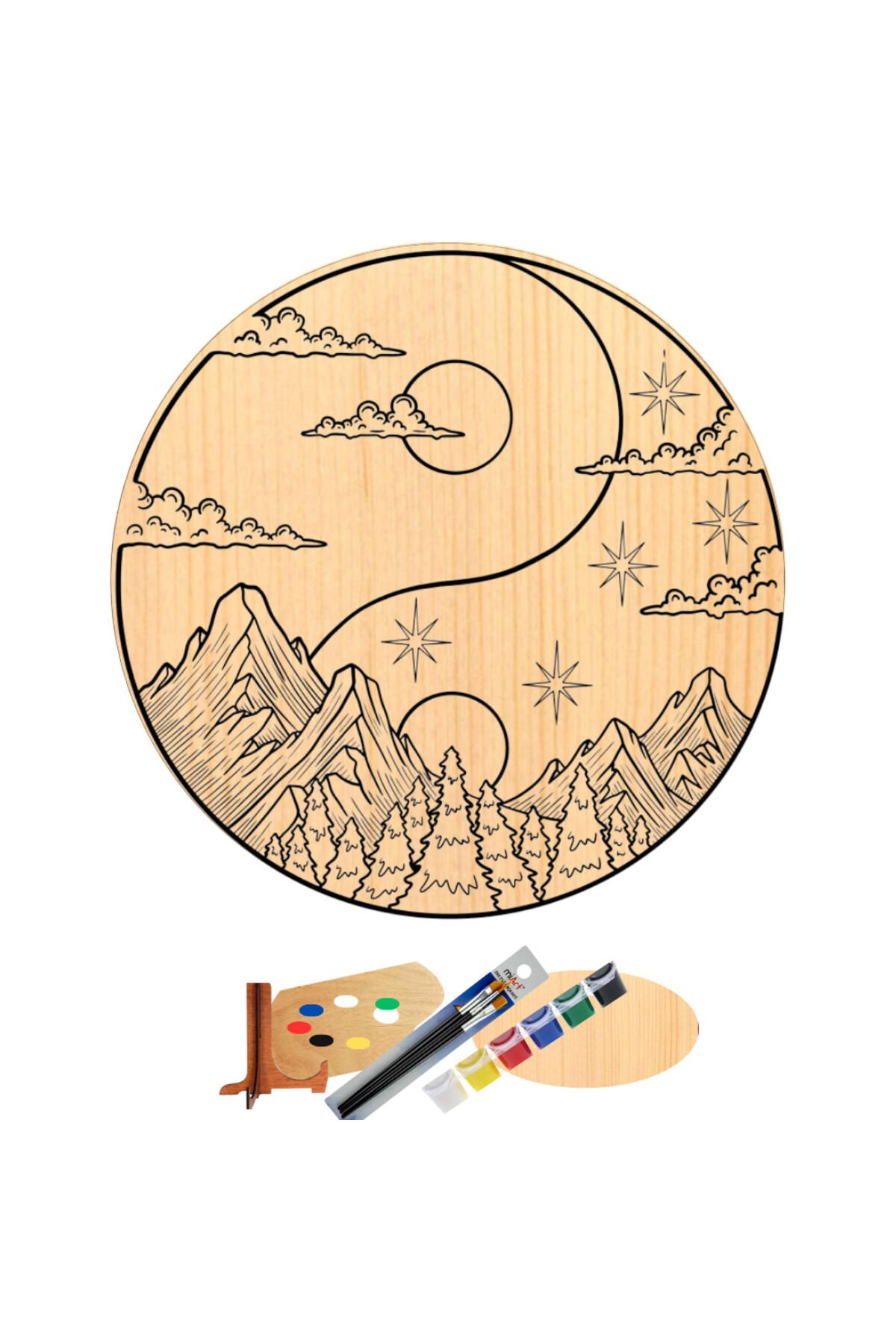 Hipenart Ahşap Tuval 20 Cm Hpnab008