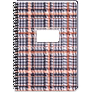 Keskin 17x24 100 Yaprak Kareli Spralli Sert Kapak Ekose Defter