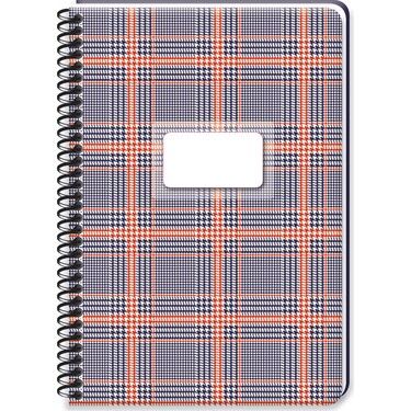 Keskin 17x24 100 Yaprak Kareli Spralli Sert Kapak Ekose Defter