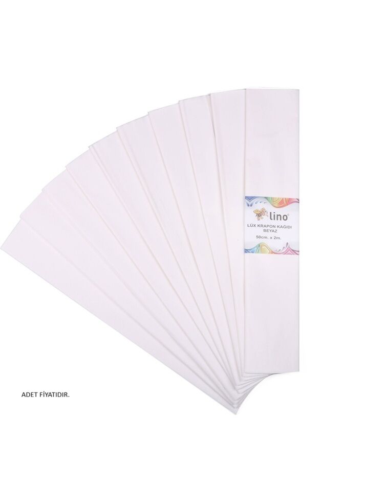 Lino Lüx Krapon Kağıdı Beyaz 50x200 Cm