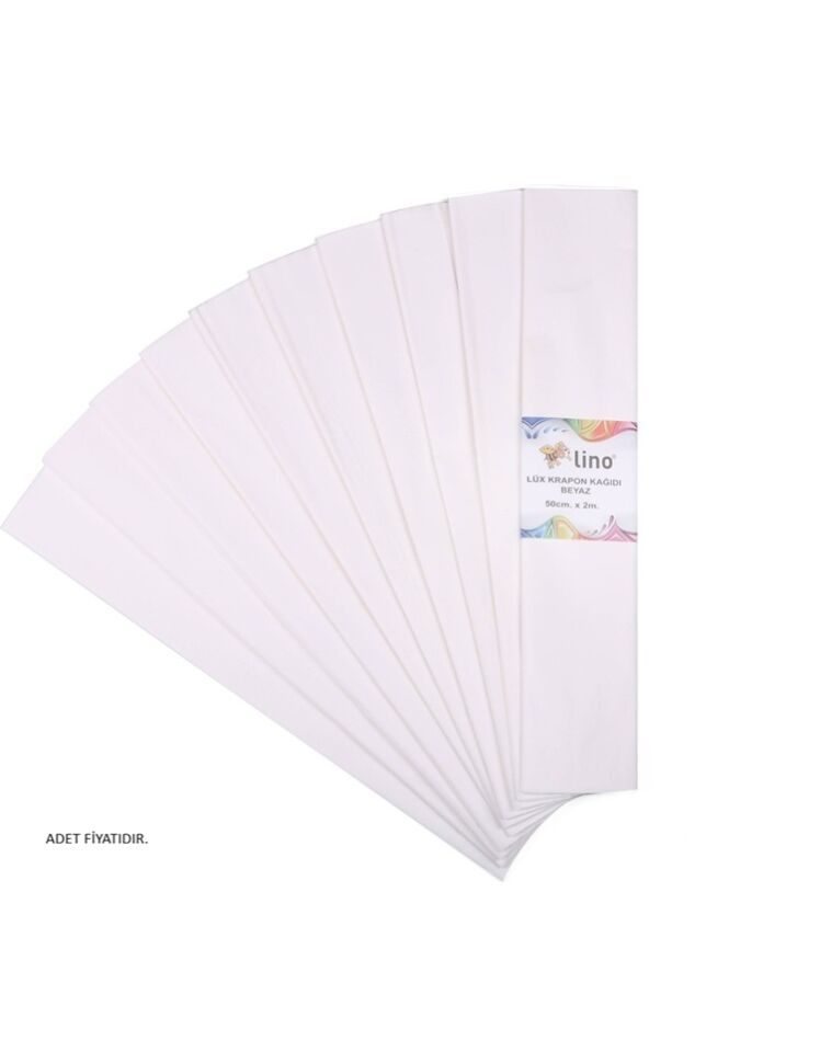 Lino Lüx Krapon Kağıdı Beyaz 50x200 Cm