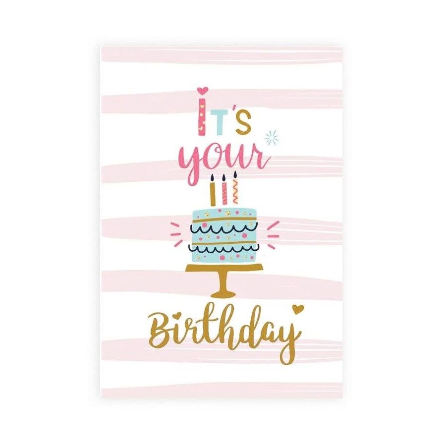 Keskin Mini Yaldızlı Doğum Günü Kartı Zarflı