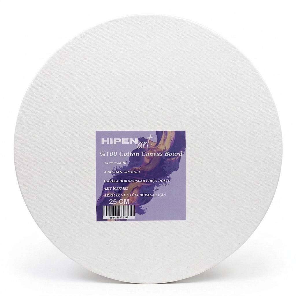Hipenart Daire Tuval Akademik 25 Cm