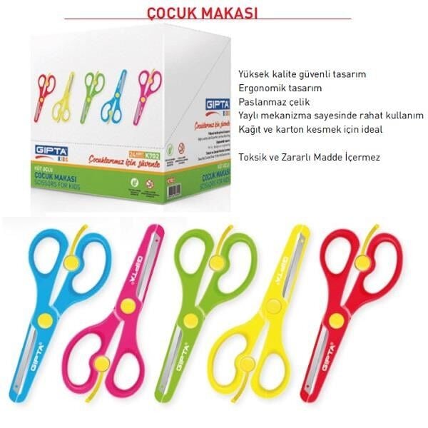 Gıpta Çocuk Makası Küt Uç Tüm Plastik Gövde