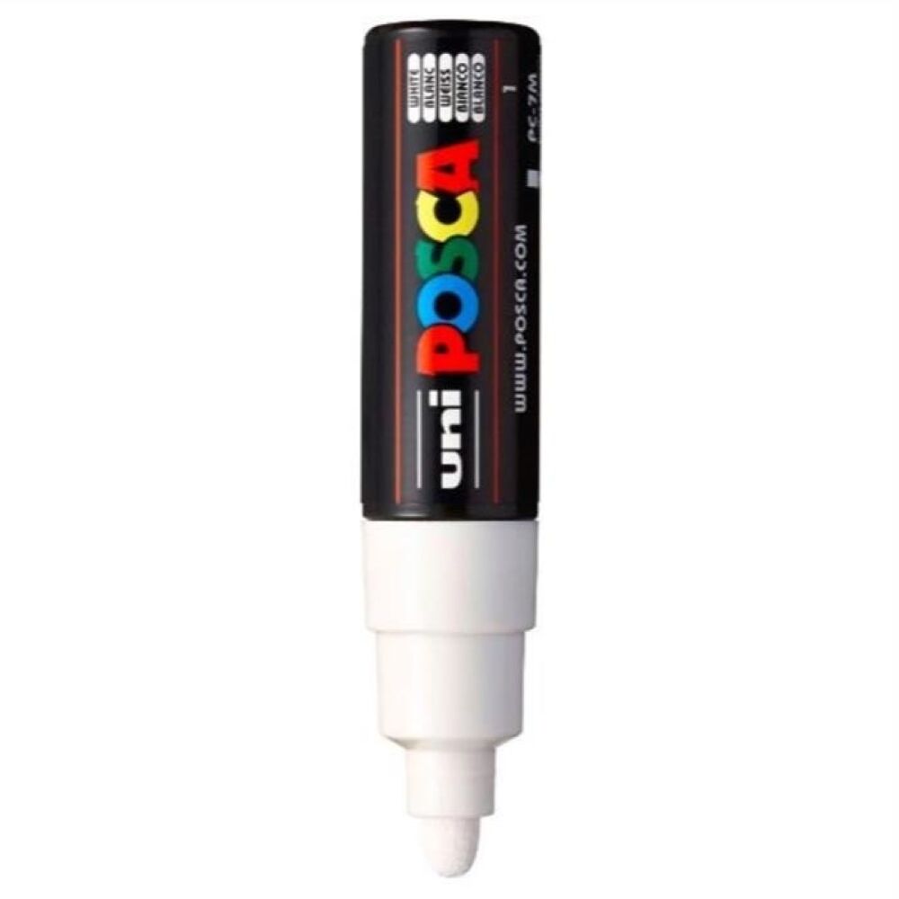 Uni Posca 4.5-5.5 Su Bazlı Poster Markörü Beyaz