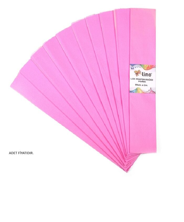 Lino Lüx Krapon Kağıdı Pembe 50x200 Cm