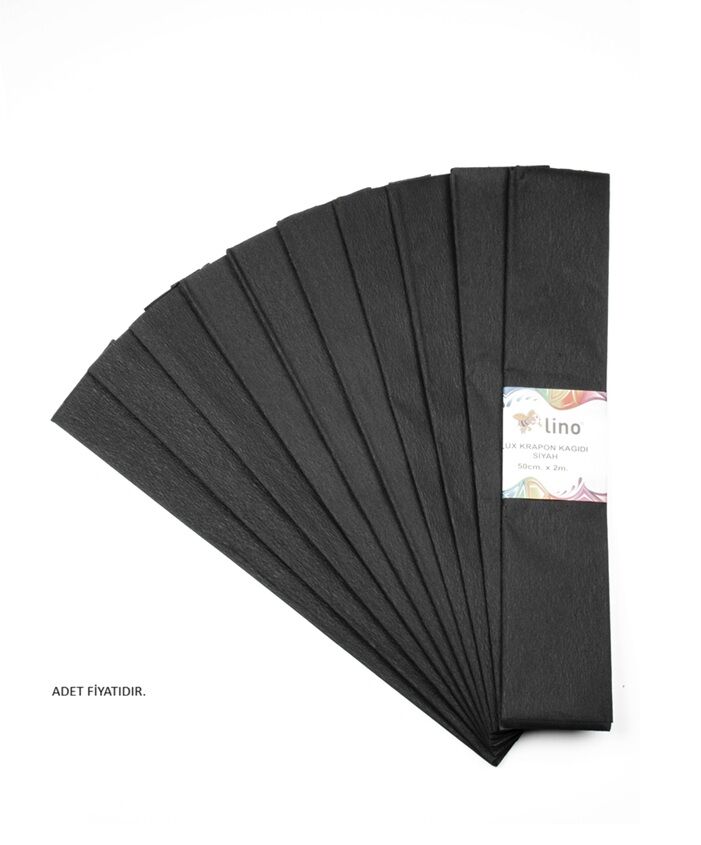 Lino Lüx Krapon Kağıdı Siyah 50x200 Cm