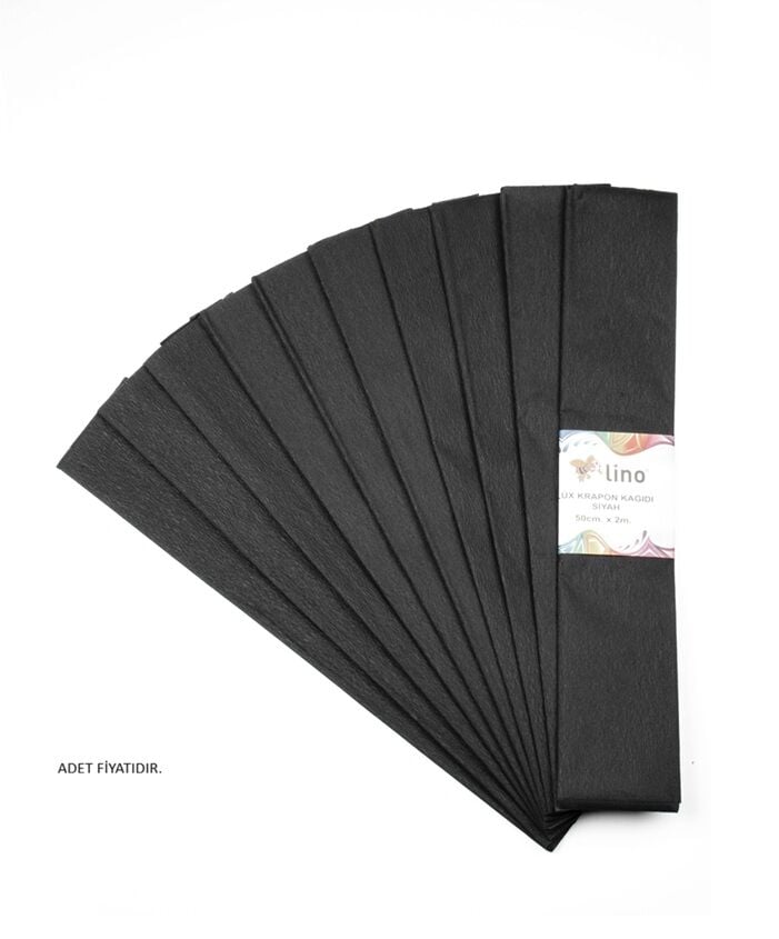 Lino Lüx Krapon Kağıdı Siyah 50x200 Cm